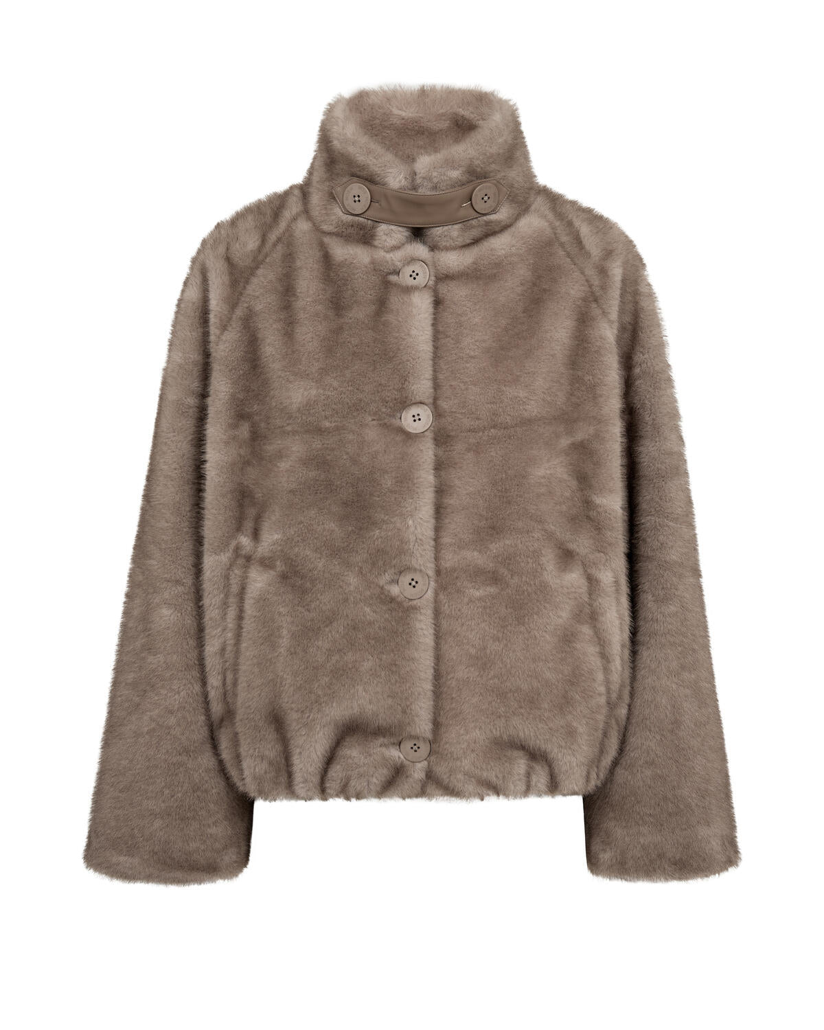 Hilda Faux Fur jakke – Gray Sand